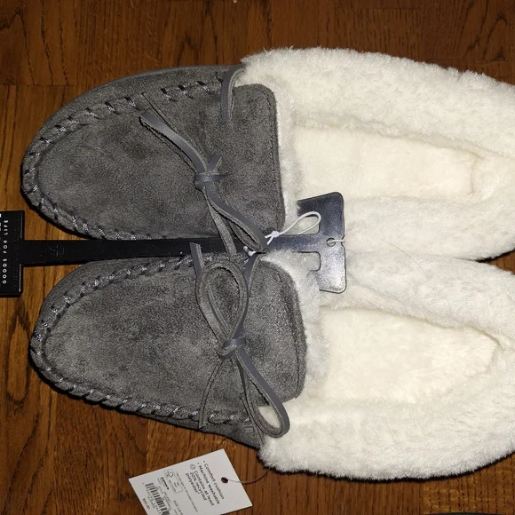 Set of 3 NWT Slippers (2 Sonoma, 1 Secret Treasurer) Black Grey Cream - Picture 5 of 5